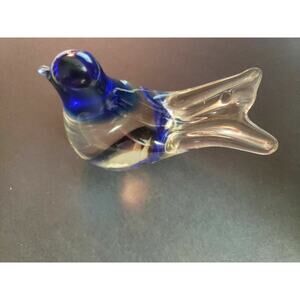 Vintage ACC Handmade Crystal Bird Figurine Aprox. 2.5"x3.5" I